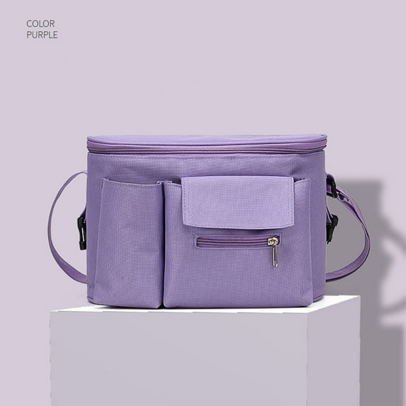 loopsun Stroller Organizer,Stroller Accessory Bag,Multiple Zippered Pockets For Bottles,Diapers,Phone,Toys,Baby Products,Fits All Strollers,Easy To Install