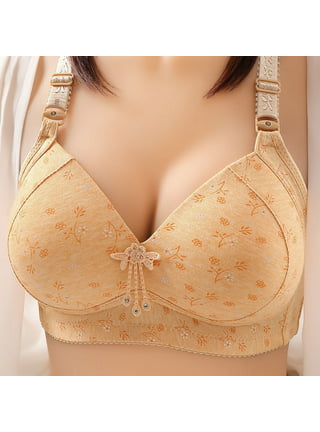 hoksml Wireless Bras with Support and Lift,Woman's Gathered Together Large  Size Daily Bra Underwear No Rims 
