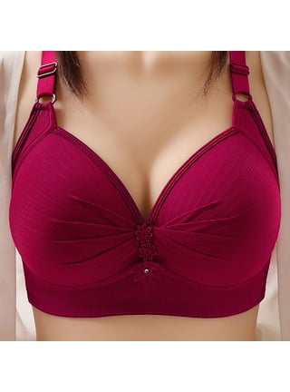 harmtty 2 Pcs/Set Panties Bra Set Push Up Breathable Comfortable Elastic  Scoop Neck Support Breast Seamless Soft Women Underwear Set for Daily  Wear,Red 