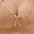 thumbnail image 1 of loopsun Womens Plus Size Bra, Bras for Women, Ladies' Adjustable Lace Gathering Without Steel Ring Comfortable Upper Breast No Sponge Underwear Beige XL, 1 of 5