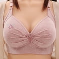 thumbnail image 1 of Loopsun Womens Plus Size Bra, Bras for Women, Woman's Lace Flower Gathered Together Large Size Daily Bra Underwear No Rims Pink S, 1 of 5