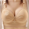 thumbnail image 1 of loopsun Womens Plus Size Bra, Women's Valentine's Day No Steel Ring Gathering Breathable Underwear Daily Bra Beige L, 1 of 5