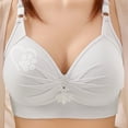 thumbnail image 1 of loopsun Womens Plus Size Bra, Women's Valentine's Day No Steel Ring Gathering Breathable Underwear Daily Bra White L, 1 of 5