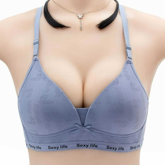 loopsun Womens Plus Size Bra,Woman's Solid Color Comfortable Hollow Out Perspective Bra Underwear No Rims