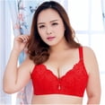 thumbnail image 1 of loopsun Summer Savings Clearance 2025! for Womens Plus Size Bra,Women Solid Sexy Lace Push-up Bra Receive Side With Steel Ring Underwear, 1 of 5