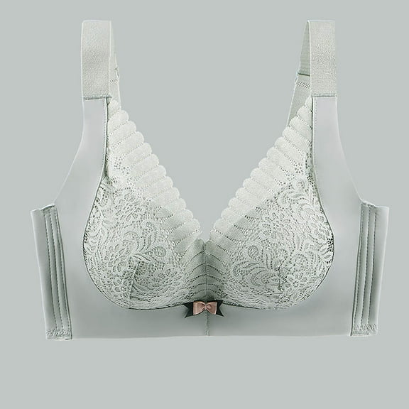 loopsun for Womens Plus Size Bra,Women's Bra Soild Wire Free Underwear One-Piece Bra Everyday Underwear