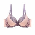 thumbnail image 1 of loopsun Womens Plus Size Bra,Women's Lace With Solid Color Double Breasted Push Up Bra, 1 of 3