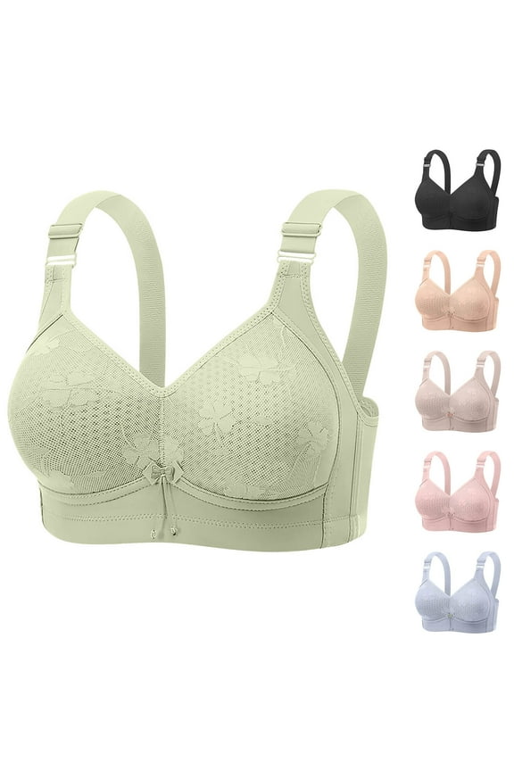 Womens Plus Size Bra,Women's Solid Color No Steel Ring Push Up Breathable Underwear Daily Bra