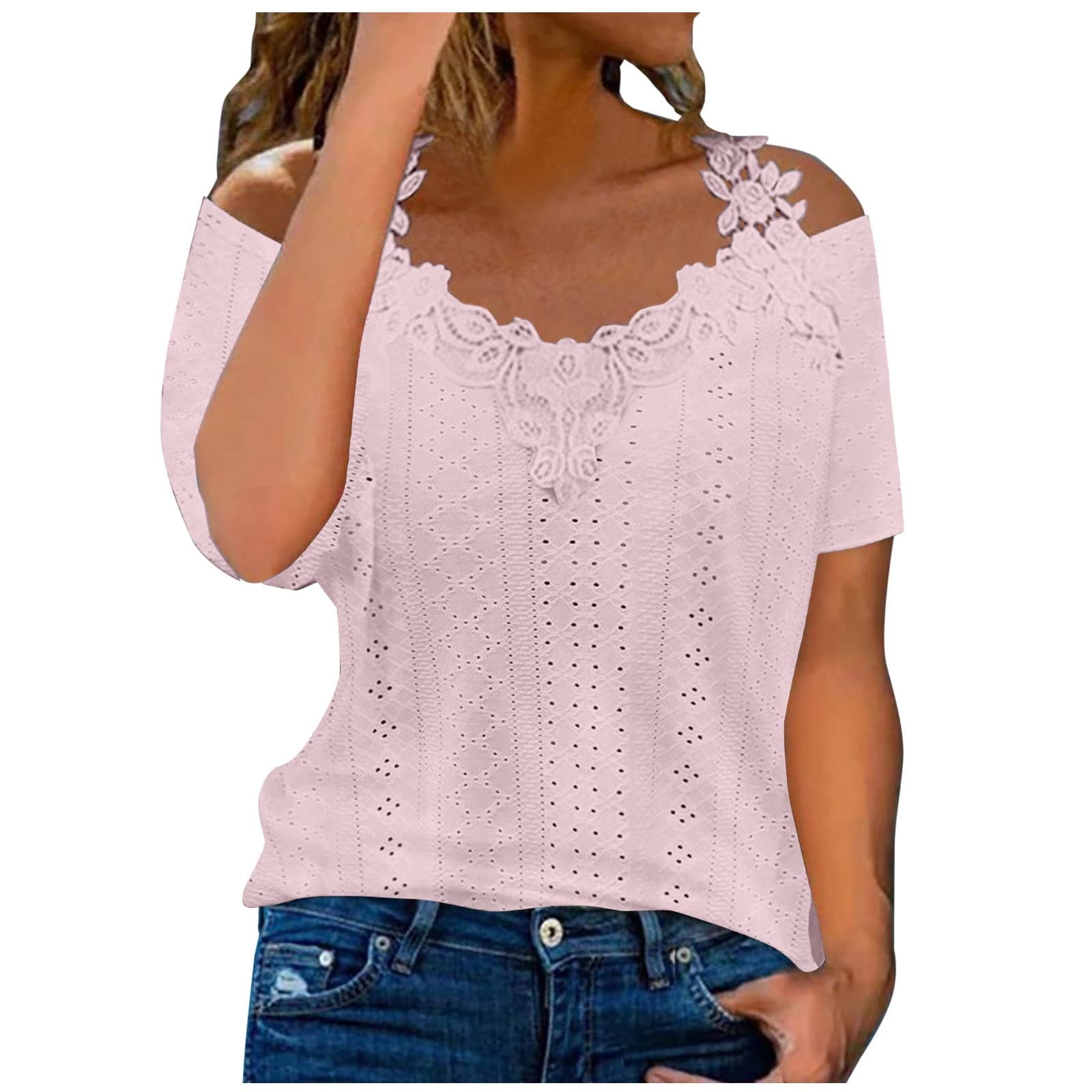 売れ筋商品|||ヴィンスカムート カットソー トップス レディース Plus Size Printed Off-The-Shoulder Top Flamingo Pink Amazon.com: Pink Flamingo Women's V Neck Shirt 3/4 Sleeve