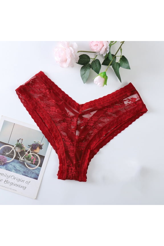 Womens Briefs,Women Lingerie G-string Lace Briefs Underwear Panties T String Thongs Knick