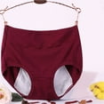 thumbnail image 1 of loopsun Womens Briefs,Women's Large Solid Color Leak Proof Menstrual Underwear, 1 of 5