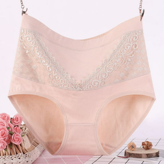 loopsun Womens Briefs,Women's Large Solid Lace High Waist Summer Underpants