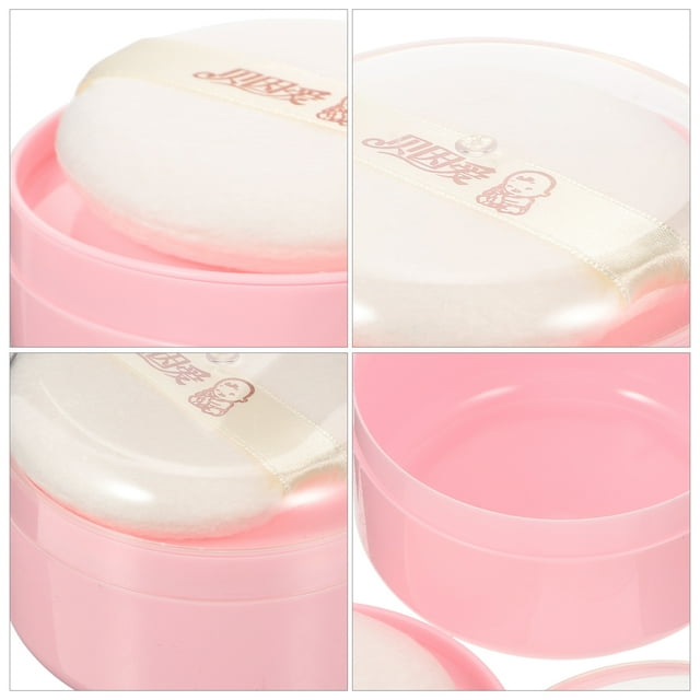 loose powder puff 2pcs Body Powder Puffs Boxes Loose Powder Containers Dusting Powder Boxes with