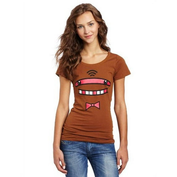 lot 1628 Lot29 Teen-girlswomen's Angry Face Fun T-Shirt, Cocoa, Large
