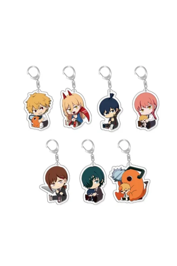 lot 20pcs Japanese anime Acrylic Keychain Key Chain Girls boy Keyring gifts