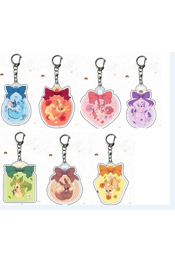 lot 20pcs Japanese anime mix Acrylic Keychain Key Chain Girls boy Keyring gifts