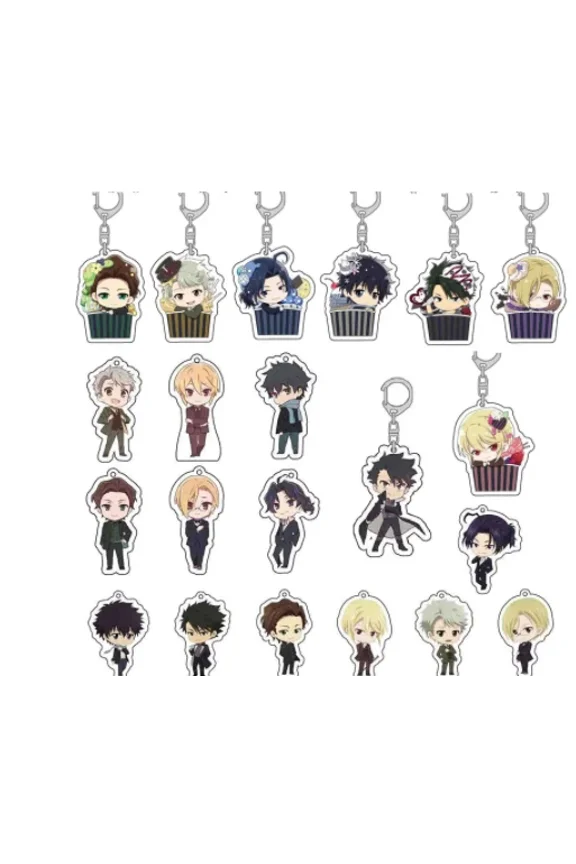 lot 20pcs new mix anime Acrylic Keychain Key Chain Girls boy Keyring gifts