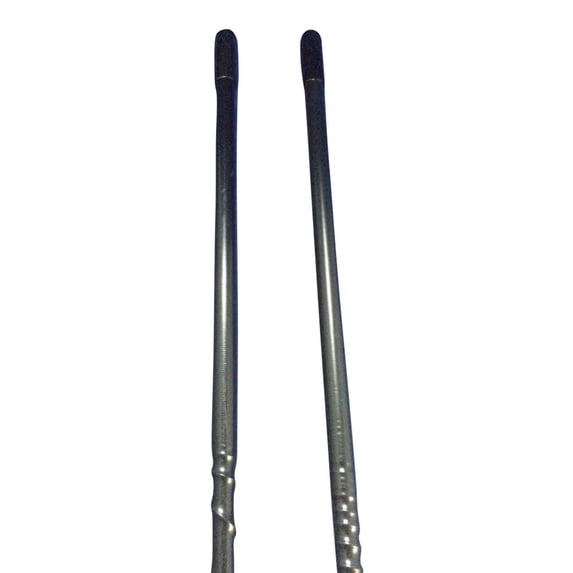 lot of 2 crs 2' foot fiberglass 1000 watt - black cb radio antenna usa made!!