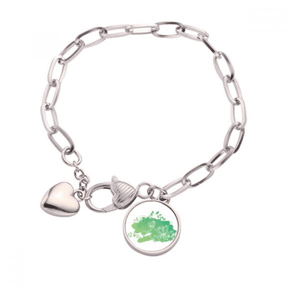 lotus flower frog flower Heart Chain Bracelet Jewelry Charm Fashion