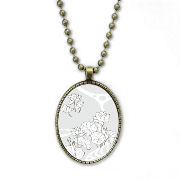 lotus lotus flower river flower necklace vintage chain bead pendant jewelry collection