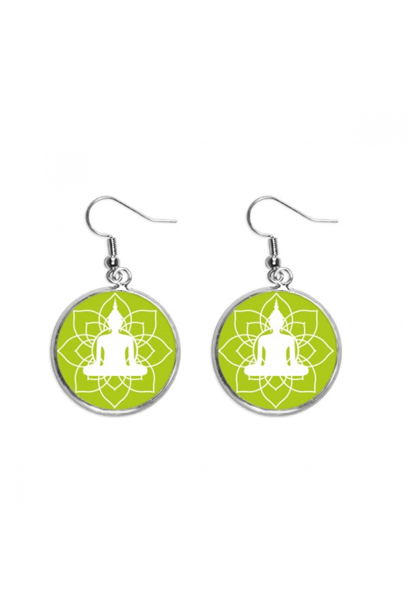lotus spreads infinite spirit ear dangle silver drop ear jewelry woman
