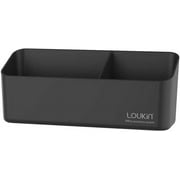 loukin Magnetic and Adhesive Marker Holder, Dry Erase Accessory Tray, Magnetic Storage Organizer for Whiteboard, Glass or Refrigerators (Black)