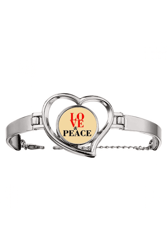 love and peworld no war bracelet heart jewelry wire bangle