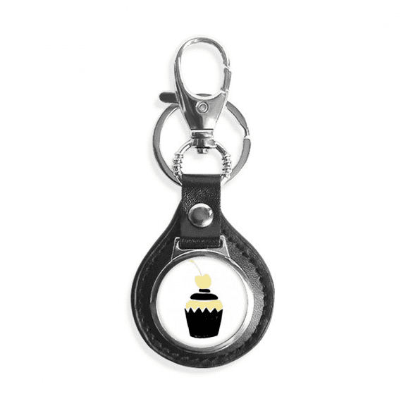 love cake cheery quote style key chain keyholder hook leather metal