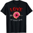 thumbnail image 1 of love donut at first bite foodie lover for her for women T-Shirt, 1 of 3