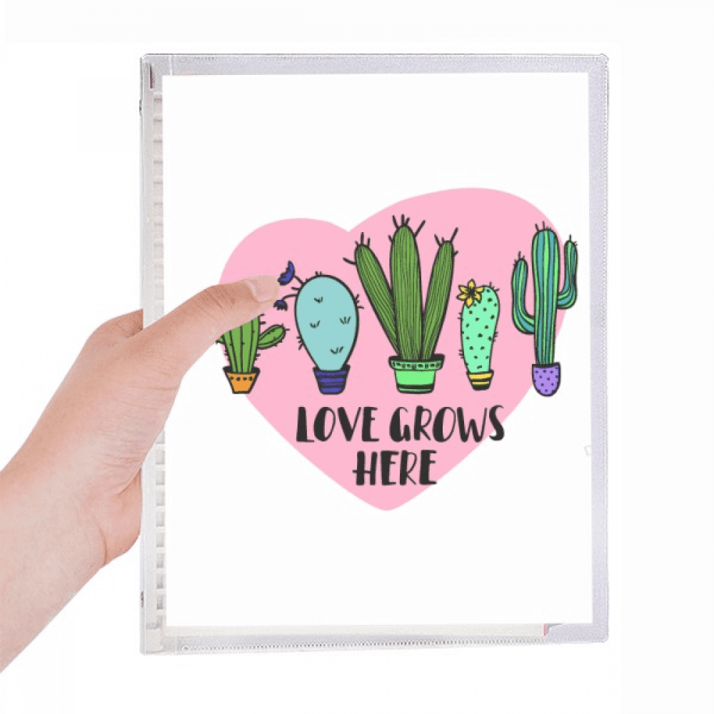 love grows here cactus notebook loose diary refillable journal statiry