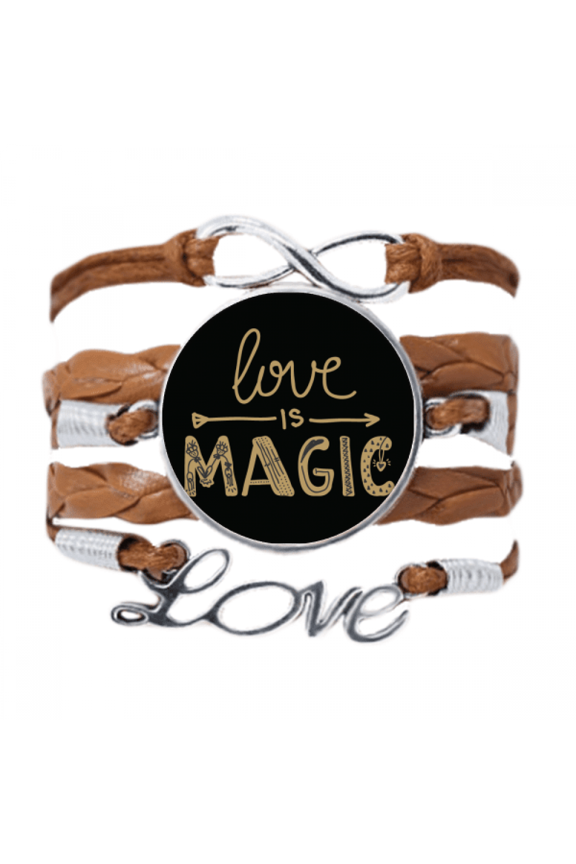 love is magic quote style bracelet love chain ornament wristband