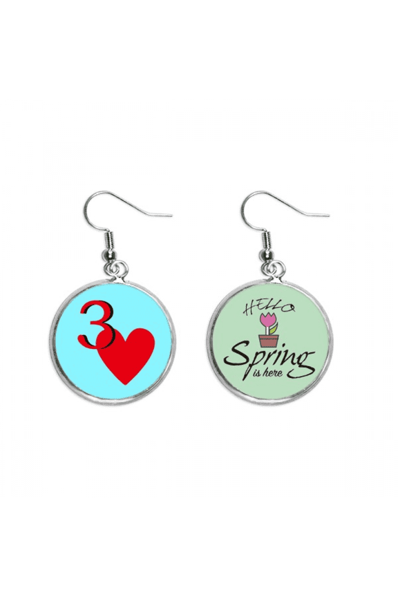 love jupiter heart 3 poker decoration dangle season sp earring jewelry