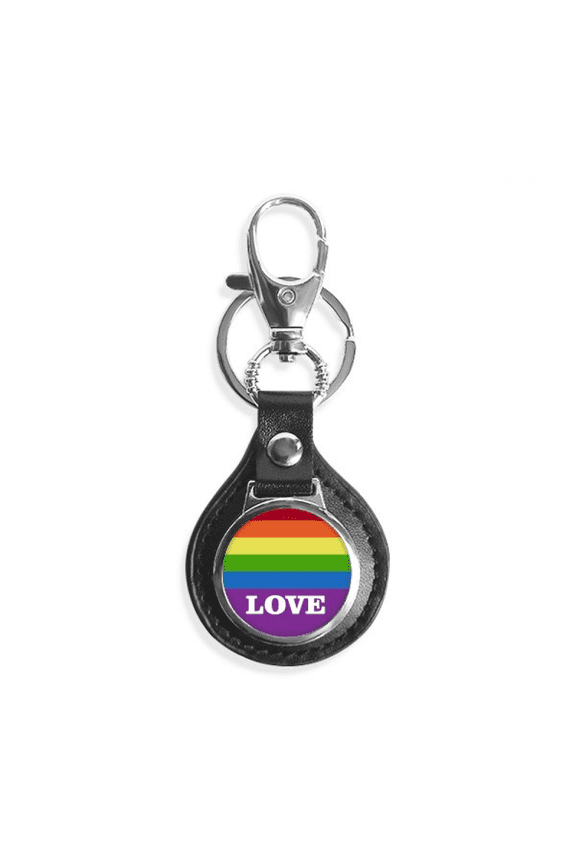 love lgbt rainbow key link chain keyholder finder hook metal