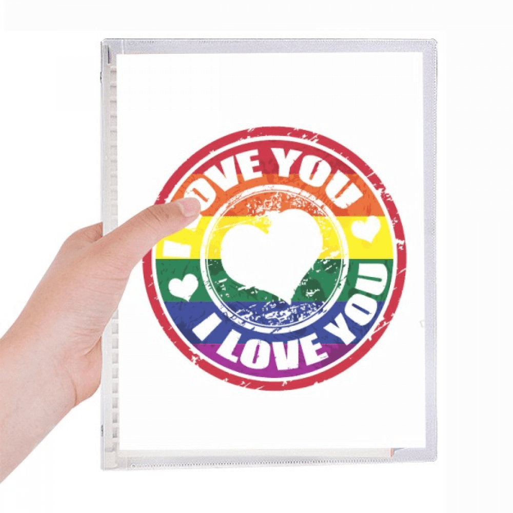 love lgbt rainbow postmark notebook loose diary refillable journal ...