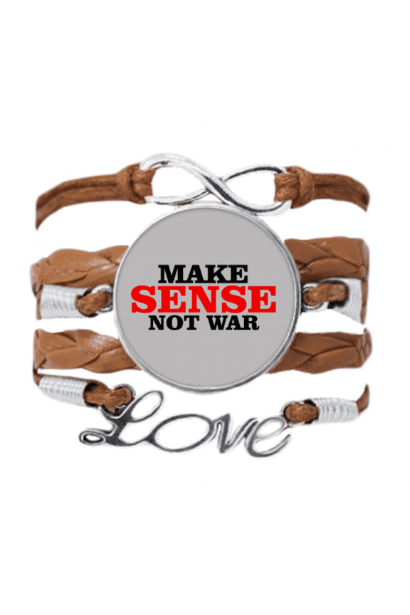 love peworld make sense not war bracelet love chain ornament wristband