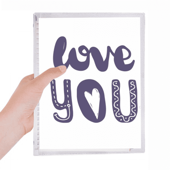 love you cute quote handwrite style notebook loose diary refillable journal statiry