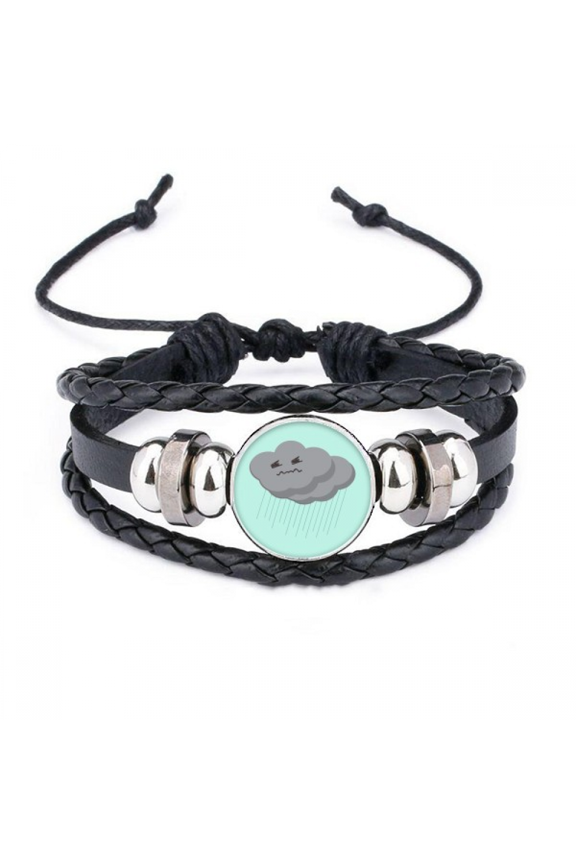 loveliness rainstorm feeling bracelet braided leather woven wristband