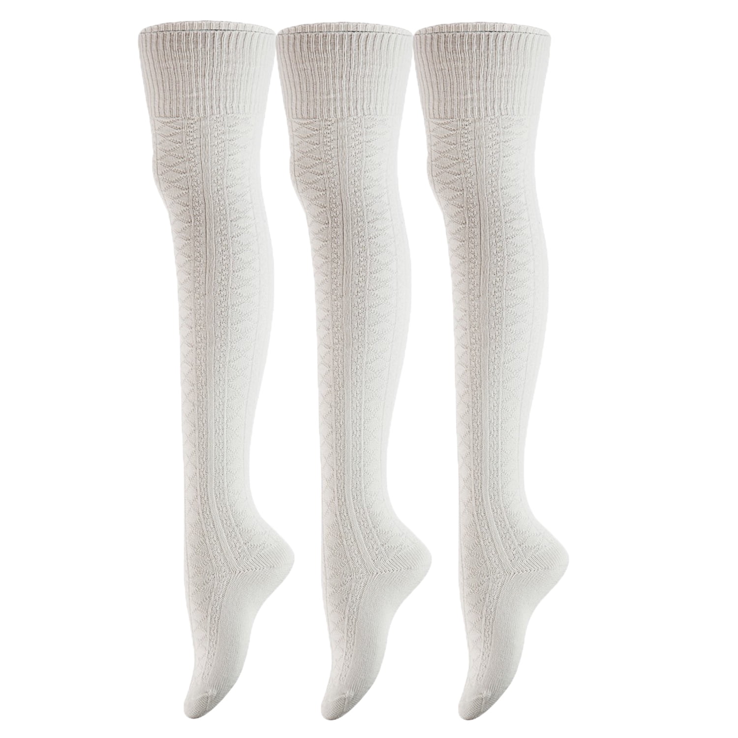 lovely Annie women's 3 pairs fashion thigh high cotton socks j1025 size ...