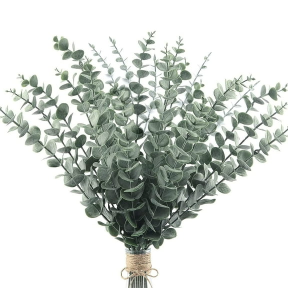 lovely Artificial Eucalyptus Green Leaves Green Tree Branches Decoration Home Decorations Wedding Flower Arrangement Greenery Artificial Fake Flowers Realistic Flower Home Garden Decorating