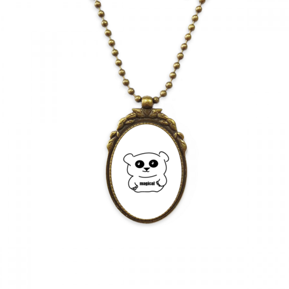 lovely characters panda antique necklace vintage bead pendant keychain