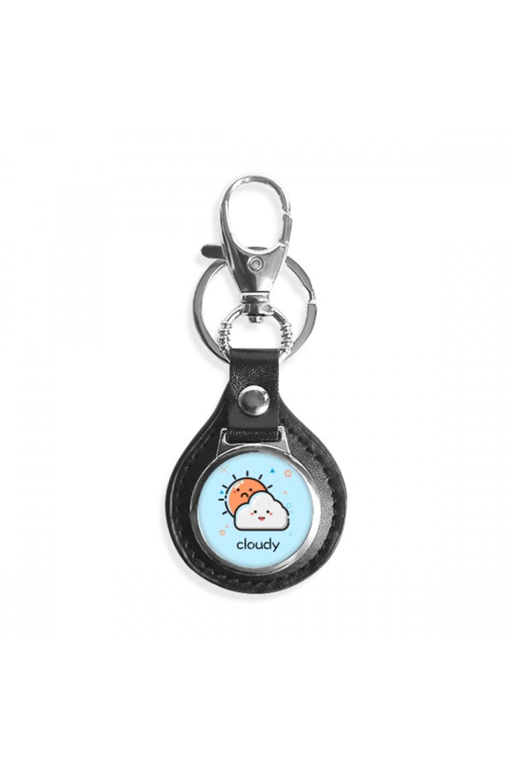 lovely cloud cover sun key link chain keyholder finder hook metal