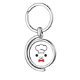 thumbnail image 1 of lovely fi am a chef expression rotating keychain metal keyring holder, 1 of 2