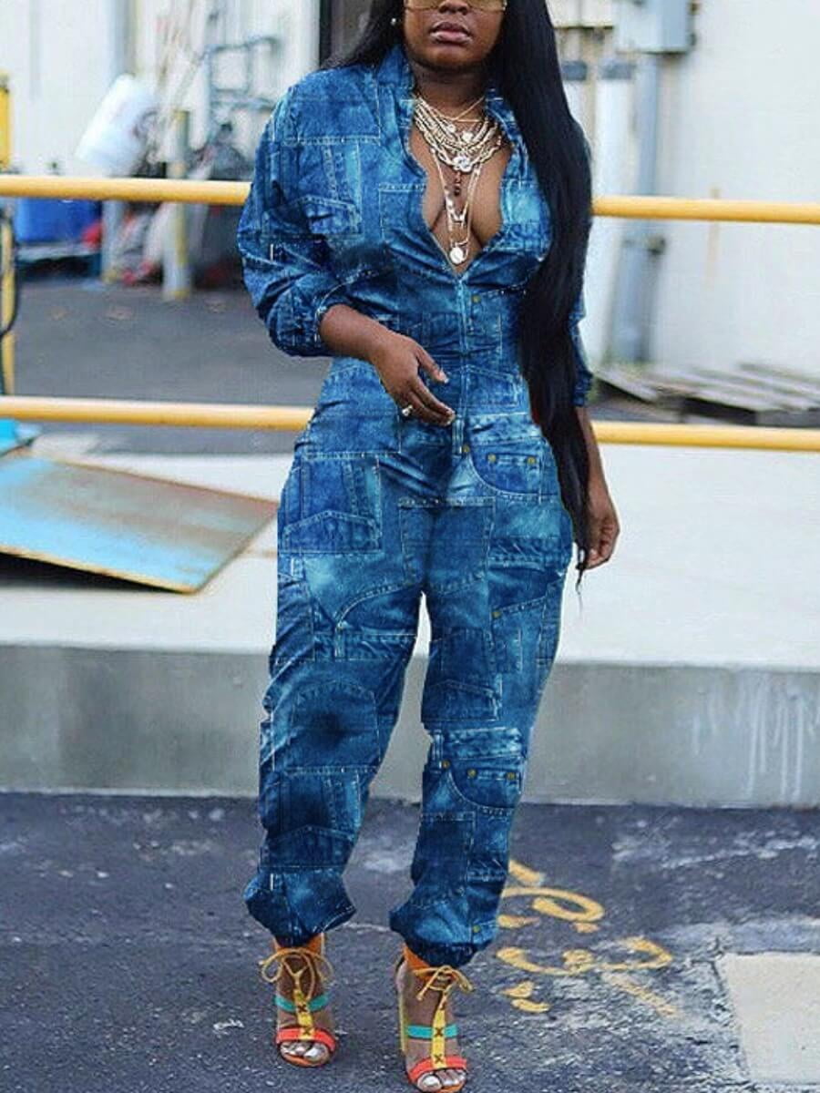 Wholesale denim jumpsuit hot sale