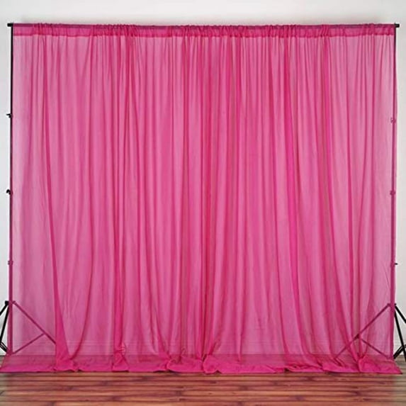 lovemyfabric Sheer Chiffon/Georgette Stage Backdrop, Drape, Curtain for Wedding, Reception, Special Events Wall and Window Decor
