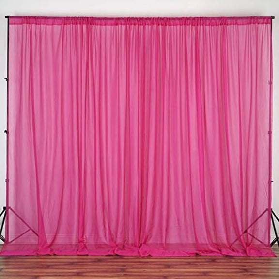 lovemyfabric Sheer Chiffon/Georgette Stage Backdrop, Drape, Curtain for Wedding, Reception, Special Events Wall and Window Decor