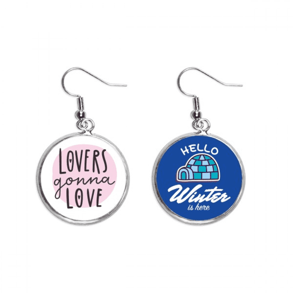 lovers ganna love quote style dangle drop winter ice earring jewelry