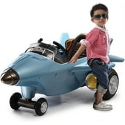 loveshuya 6V Powered Ride-On Toy Airplane with Parental Remote Control