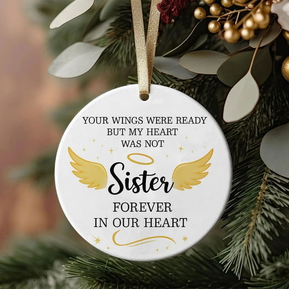 in loving memory Ornament Christmas, Memorial Ornament Ceramic Christmas, Bereavement Ornament, Bereavement, Family Loss, Memorial Quote Gift Keepsake