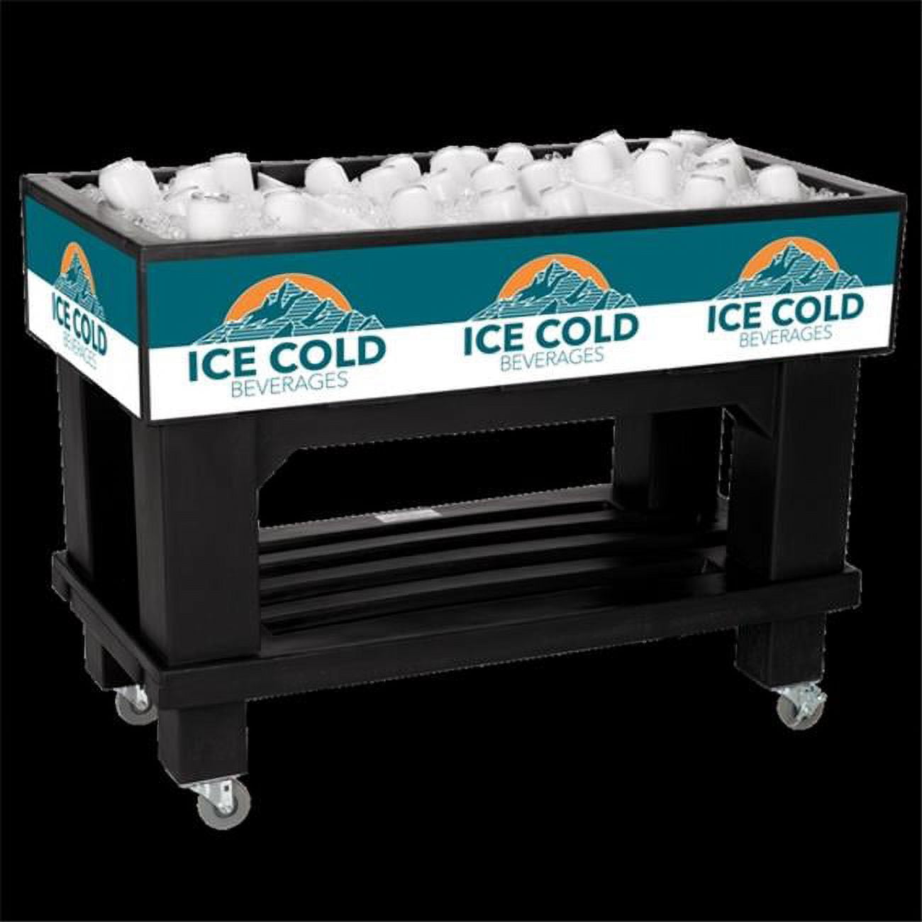 lowa Rotocast Plastics 3151231 Texas Icer Beverage Cooler - Black