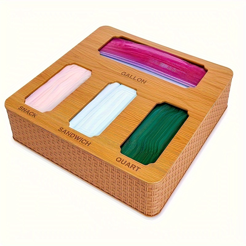 loyun Food Bag Organizer Wall Mountable Dispenser for Gallon Quart